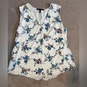 White House Black Market Floral Sleeveless Top